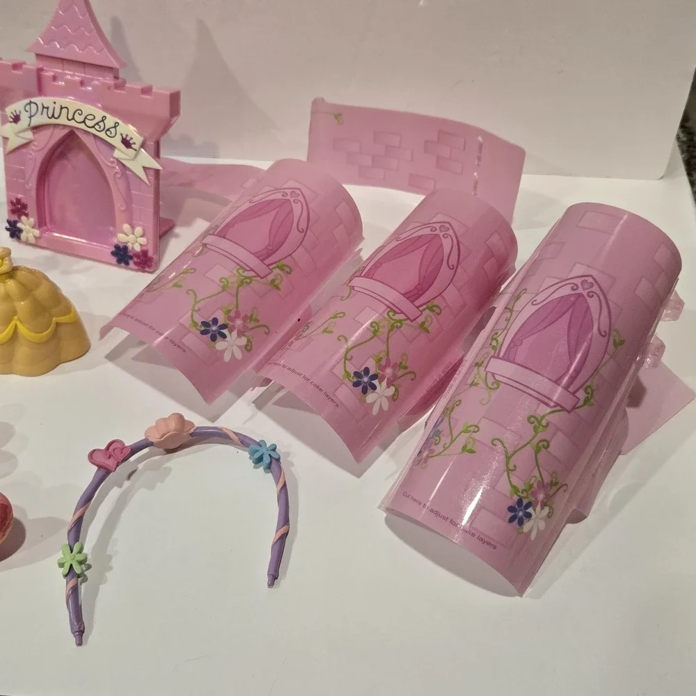 Disney Princess Barbie Cake Topper Decorate Castle Birthday Decopac 28 Piece Lot